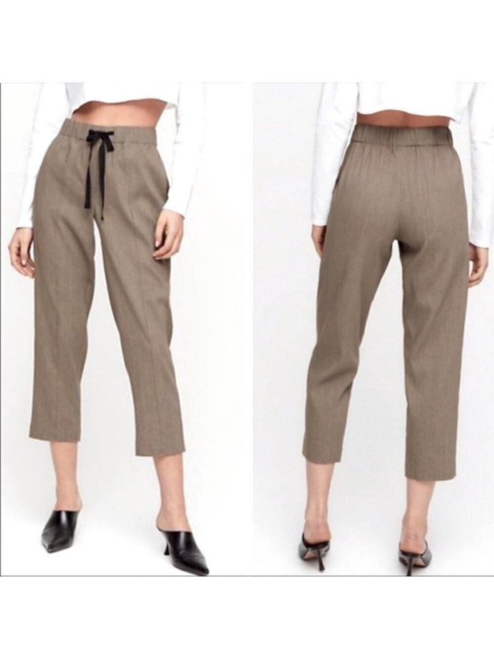 Babaton Day Linen Morel Green Pants Size XS